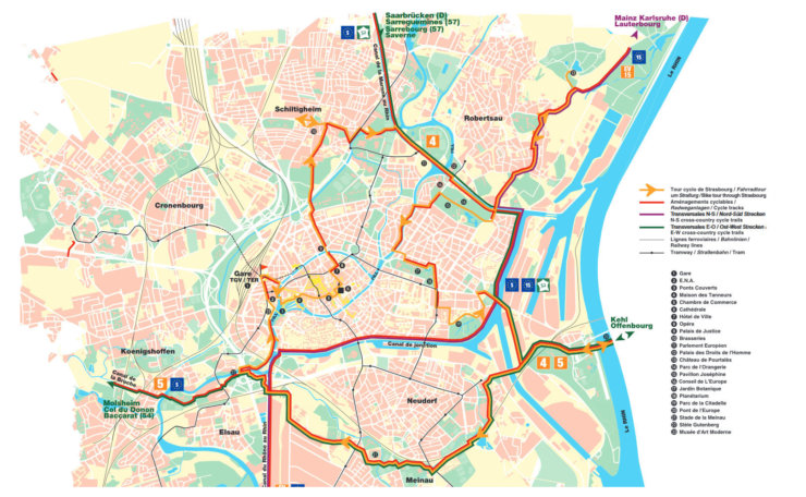 itineraire velo strasbourg