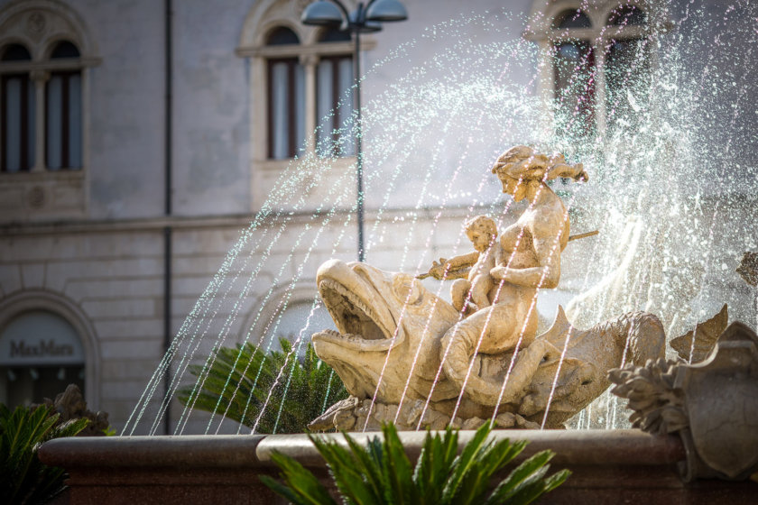 La fontana di Diana, ad Ortigia