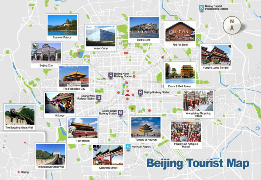 carte touristique pekin