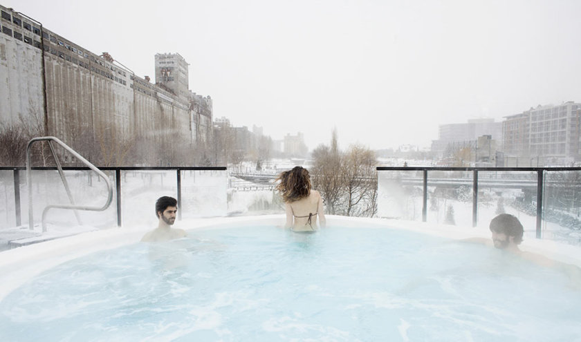 Bain chaud à Montréal