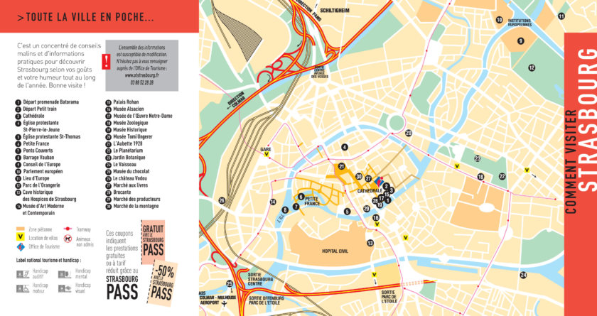 Strasbourg tourist map