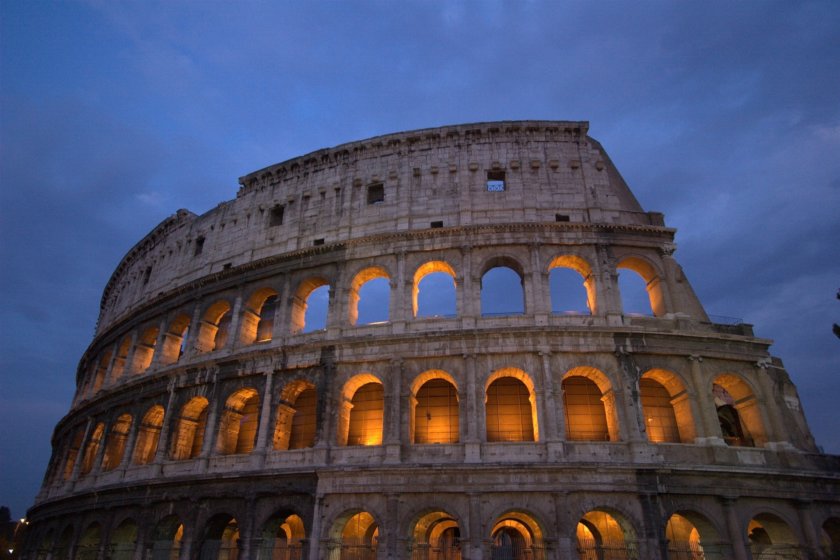 Rome Colosseum night