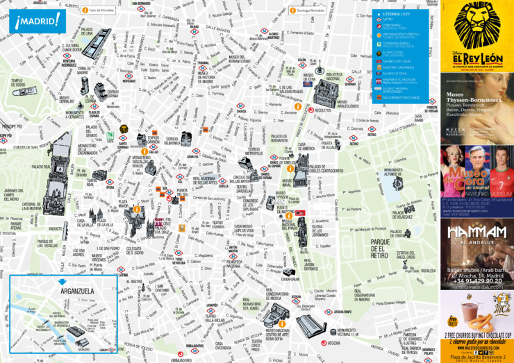 carte touristique madrid