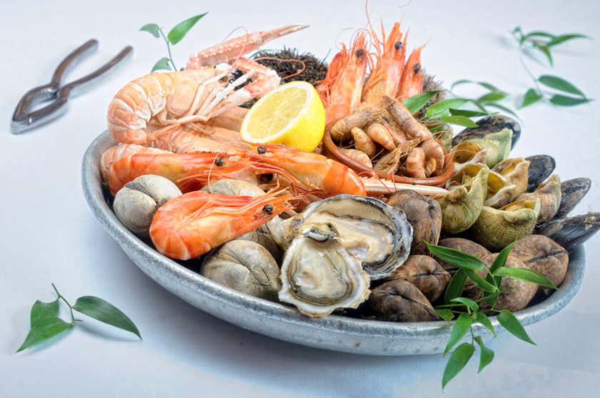 gastronomía Honfleur productos de mariscos