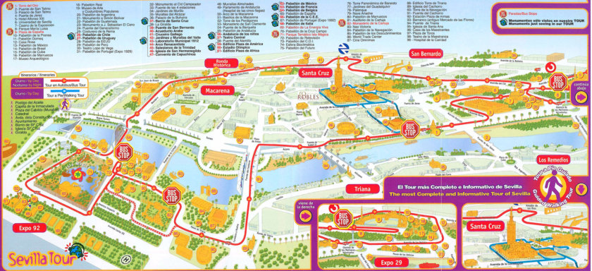 Seville Tourist map