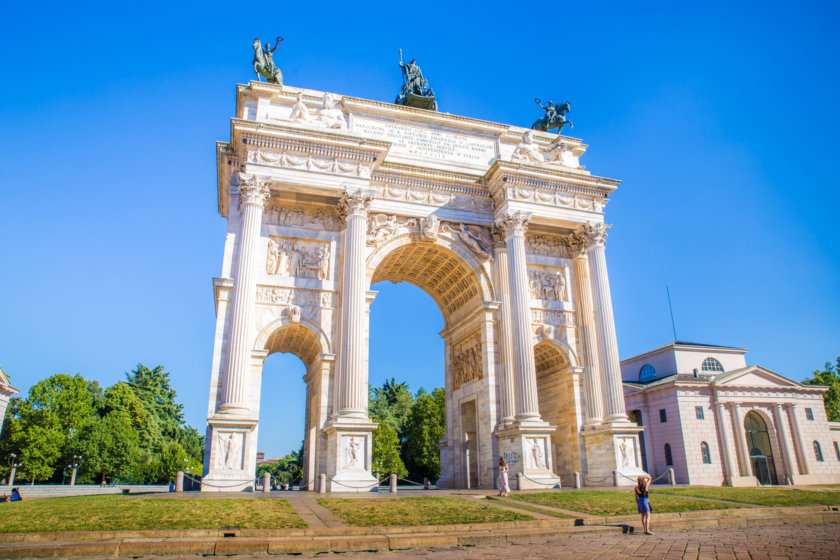 Arco della Pace, north of Parco Sempione