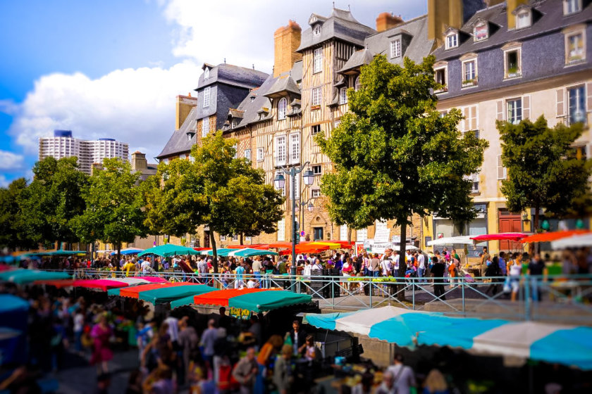 El mercado Place des Lices Rennes