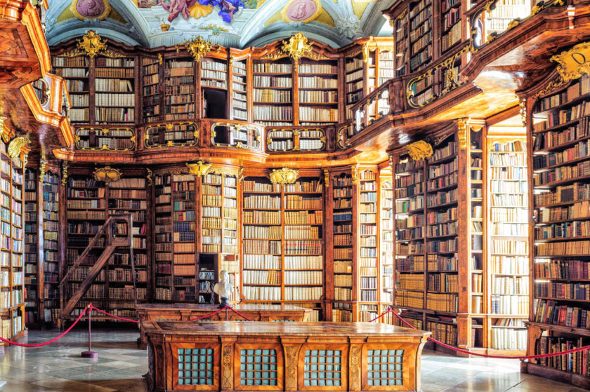bibliothèque de l'Abbaye Saint Florian.