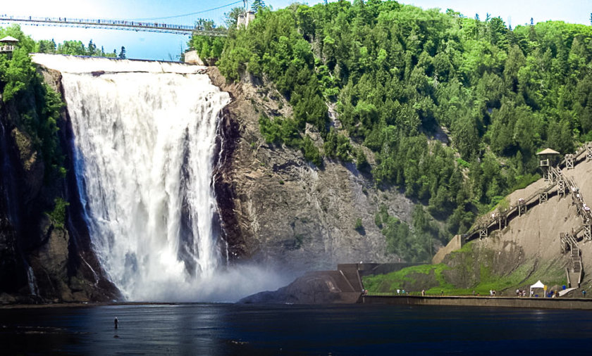 Les chutes de Montmorency, proche de Québec