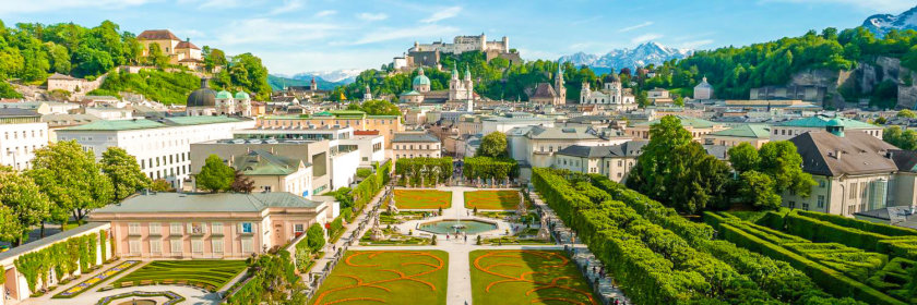 View from the Mirabell Castle gardens