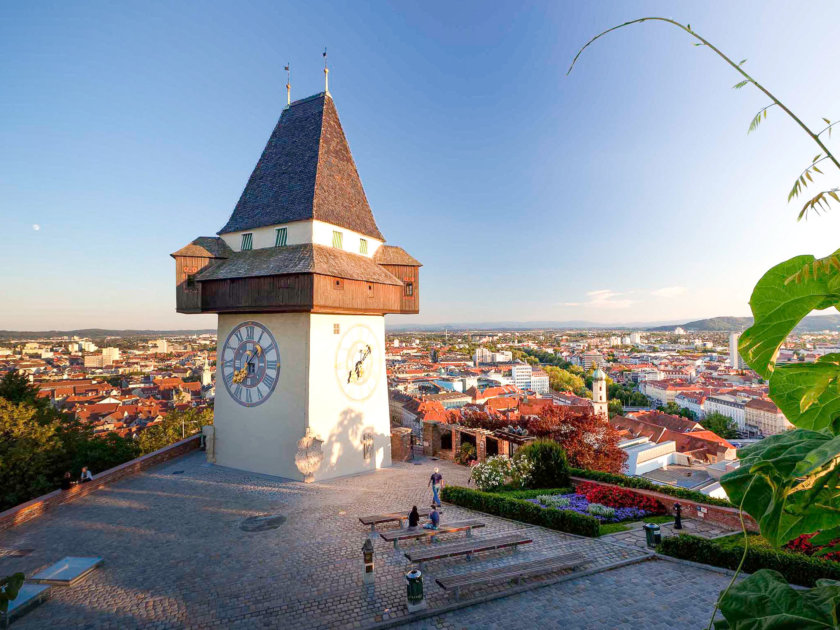 Clock tower Schlossberg Graz