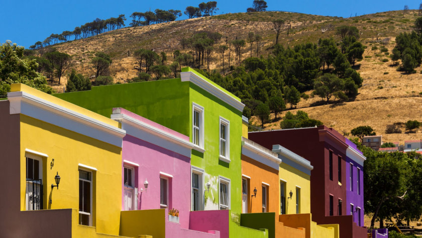 Les maisons colorees de Cape Town en Afrique du Sud