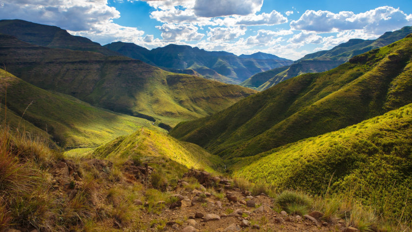 Les montagnes Maluti (Drakensberg) au Lesotho - Afrique