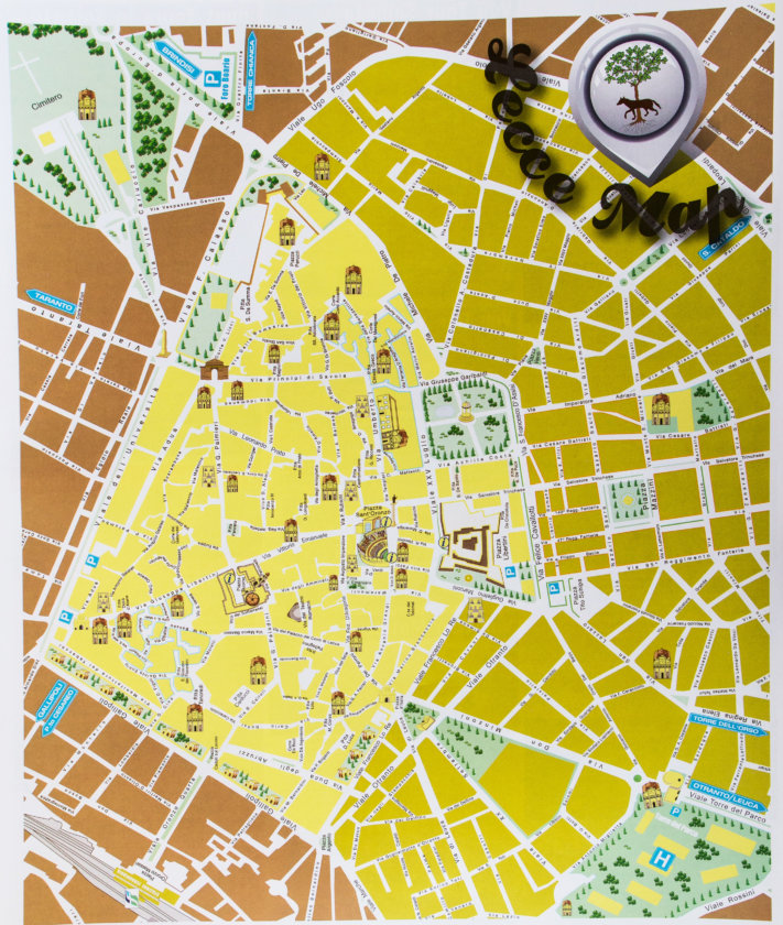 Lecce tourist map