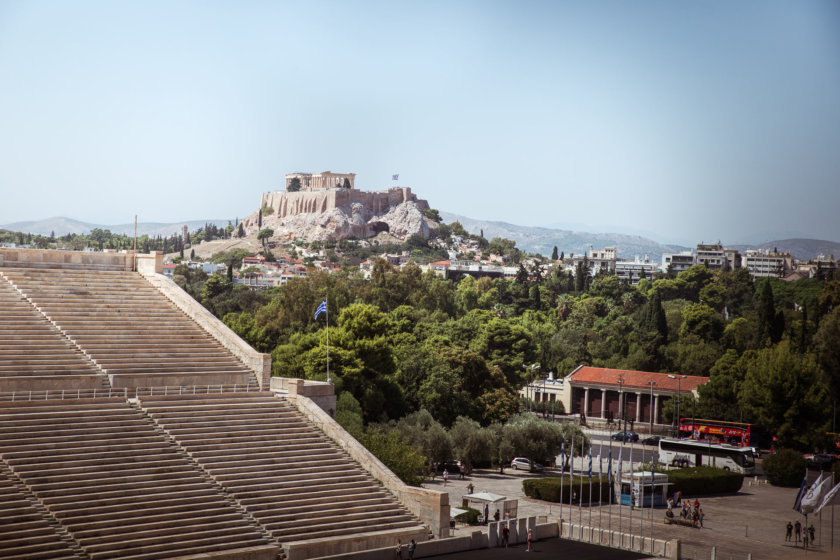Blick auf die Athener Akropolis