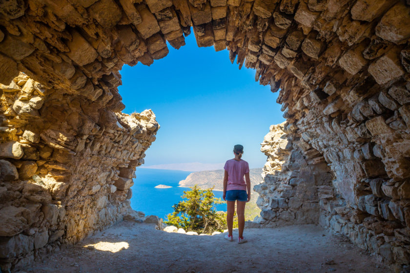Castelo Monolithos , na ilha de Rhodes