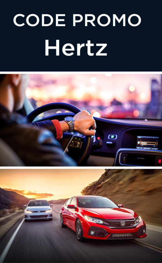 Code Promo Hertz 25 réduction janvier 2024 Location Voiture