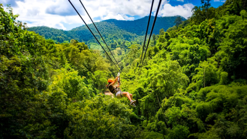 Tirolesa em Chiang Mai