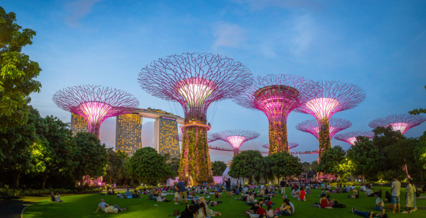 Super trees by night Singapour