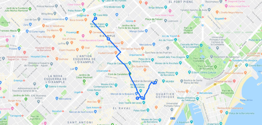 4 jours à Barcelone itinéraire jour 1