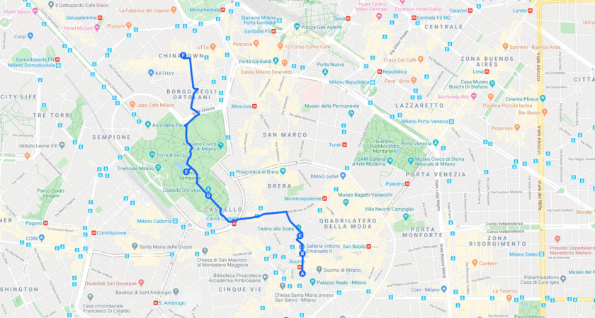 2 jours à Milan Itinéraire jour 1