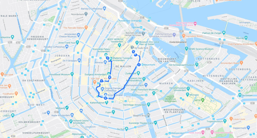 itinéraire Amsterdam jour 1