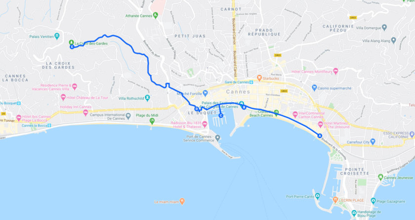 week end a Cannes itinéraire jour 1