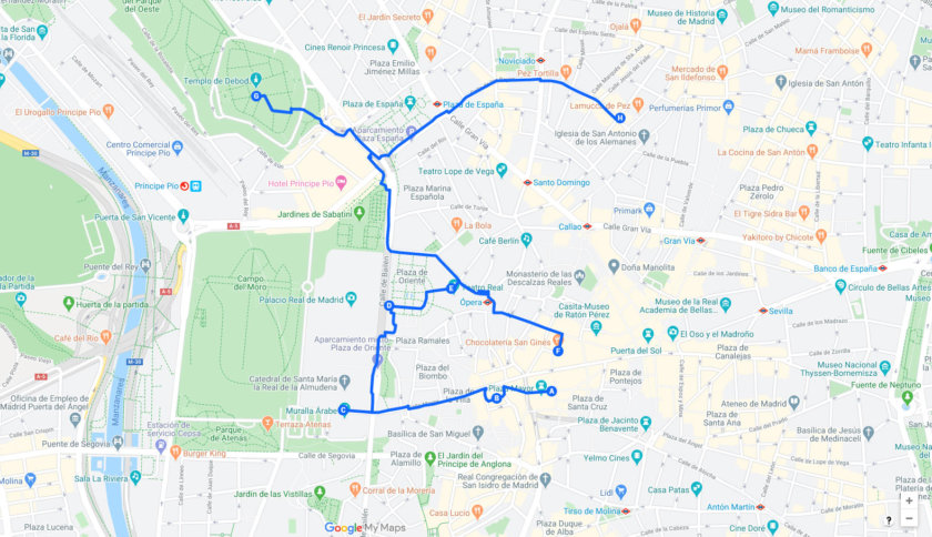 4 jours a Madrid itinéraire jour 1