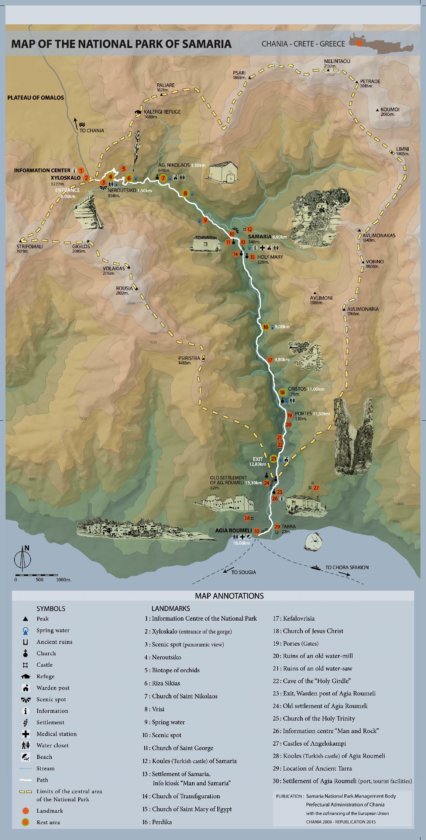 carte Gorges de Samaria