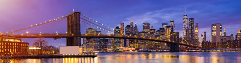 New York skyline by Night