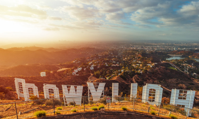 Hollywood sign from the top