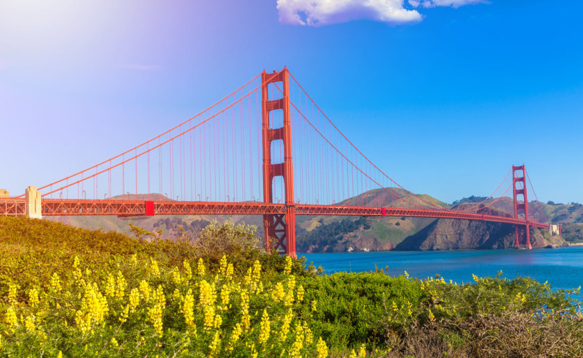 Le pont Golden Gate vu depuis le Presidio de San Francisco