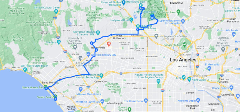 2 days in Los Angeles Day 1 itinerary
