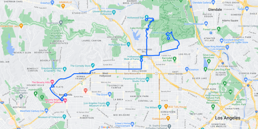 Itinéraire Jour 1 à Los Angeles - 4 Jours