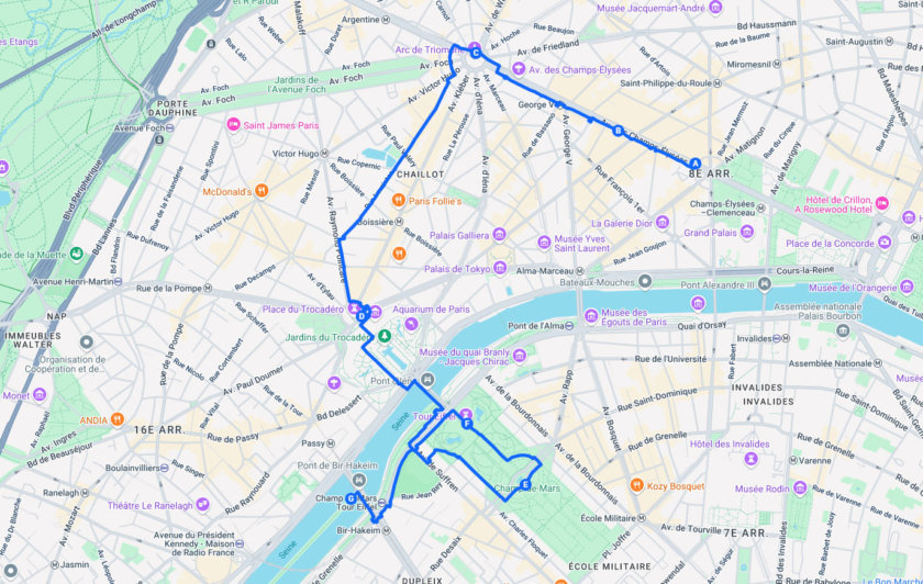 4 days in Paris itinerary Day 1